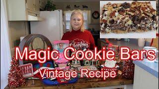 Magic Cookie Bars  --  Christmas Vintage Cookie Bars