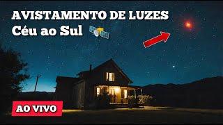 Ao Vivo - Avistamento de LUZES no Céu ao Sul - Satélites? Lixo Espacial? Uap?