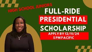 FULL RIDE Scholarship for High School Juniors!