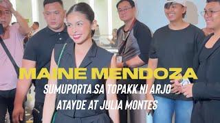 Maine Mendoza Sumuporta sa ‘Topakk’ ni Arjo Atayde at Julia Montes