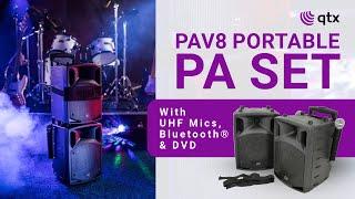 178.859UK - PAV8 Portable PA Set with UHF Mics, Bluetooth® & DVD