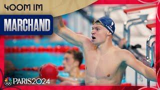 France's Leon Marchand BRINGS THE HOUSE DOWN with dominant 400m IM gold | Paris Olympics