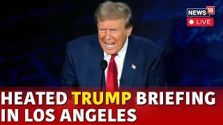 Trump Latest News LIVE : Holds Press Conference At His Los Angeles Golf Club | US Elections | N18G