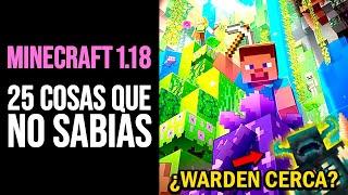 MINECRAFT 1.18: 25 Cosas que NO SABÍAS | Update Caves & Cliffs 2, Warden y Más! Curiosidades