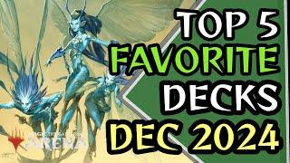 TOP 5 FAVORITE STANDARD DECKS FROM DECEMBER 2024 | MTG Arena | Standard | BO1 | Foundation