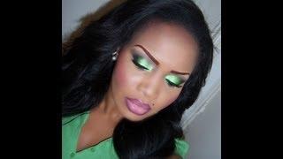 Lime Green Smokey Eye Makeup tutorial