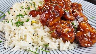 Korean chicken is just incredible, in less than 20 minutes, with pilaf rice, there is a bonus recipe