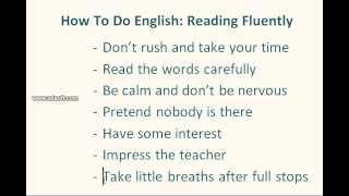 How To Do English: Reading Fluently