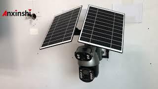 4G LTE Solar powered UBox app Solar Camera with 50X Zoom Support two way audio with Two Solar Panel