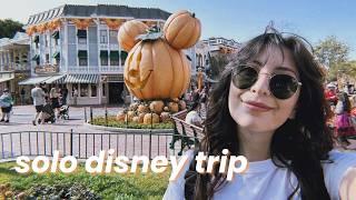 SOLO DISNEY TRIP  trying new halloween snacks, new merch, riding haunted mansion holiday, and decor