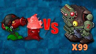 PVZ Fusion Challenge! - Gatling Ultimate + Fire Squash Vs 99 Random  Zombie + Extra, Who will win?