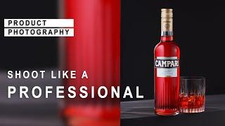 PROFESSIONAL PRODUCT PHOTOGRAPHY - How I shot this beautiful Campari Bottle on a dark background