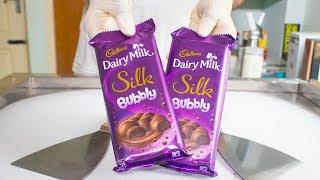 CADBURY Silk BUBBLY ICE CREAM ROLLS - SATISFYING ASMR VIDEO