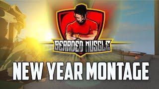 Bearded new year montage