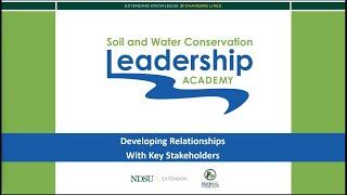 Developing Relationships With Key Stakeholders