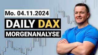 DAX Erholung am Montag?! | Daily DAX Morgenanalyse am 04.11.2024 | Florian Kasischke