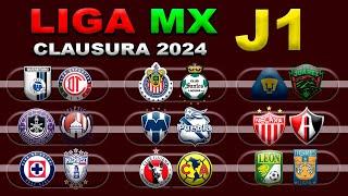 FECHAS, HORARIOS Y CANALES PARA LA JORNADA 1 DE LA LIGA MX CLAUSURA 2024