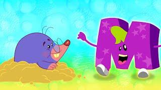 M for Mole | Guess the Missing Alphabet? | ABC Monsters | Video for Kids