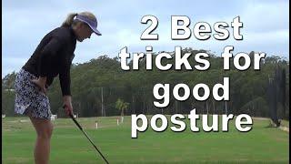 2 tricks for good golf posture