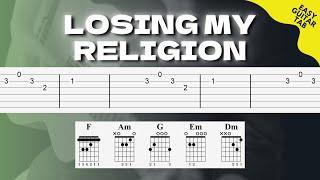 Losing My Religion - Easy Guitar Tab | Melody | Chords | Tutorial