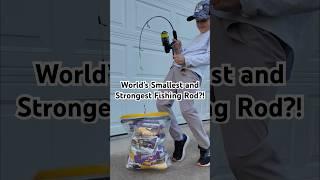 Ugly Stik Dock Runner - Worlds smallest and STRONGEST fishing rod!?  #fishing #shorts #challenge