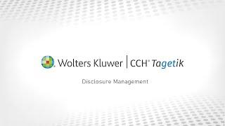 CCH Tagetik for Disclosure Management