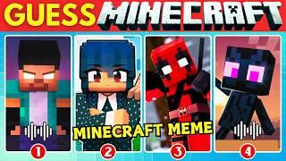 Guess Minecraft Animated Memes And Songs ~ Ultimate Minecraft Movie Quiz | Deadpool, Wednesday, FNAF