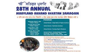 LIVE: Annual Maryland Akhand Keertan Smagam - Friday Evening Akhand Keertan 3/7/25