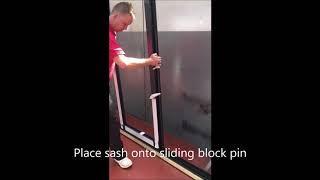 How to hang an aluminium New Wave slide and swing door sash