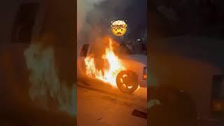 TRUCK at Car Meet CATCHES FIRE #short #shorts #carmeet #truck #trucks #carfire