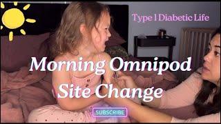 Early Morning Site Change ️ #Omnipod #DiabeticToddler