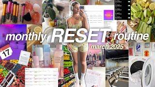 MARCH MONTHLY RESET  | budgeting, deep cleaning, goals, organising, favourites, etc! | 2025 