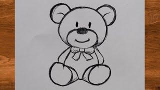 teddy bear drawing with pencil | teddy bear drawing video