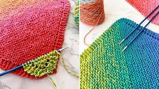 How To Knit A Corner To Corner Dishcloth (Diagonal Knit Dishcloth)