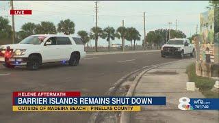 Pinellas County officials evaluate damage on barrier islands