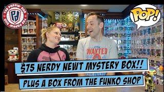 $75 NERDY NEWT FUNKO POP MYSTERY BOX UNBOXING!! OVER VALUE!! Plus a BOX from THE FUNKO SHOP!