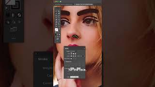 How to create a portrait in Adobe Illustrator #shorts  #illustration #digitalart