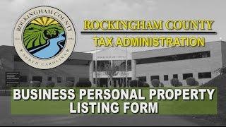 Business Personal Property Listings Tutorial