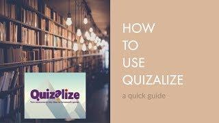 Quizalize Tutorial