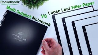 Rocketbook Supersized: Multi Subject Notebook - VS - Filler Paper