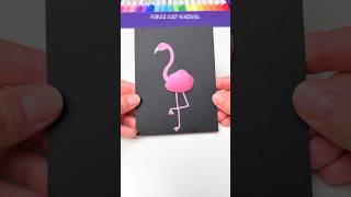 Creative Art Idea to Drawing Flamingo  #shorts