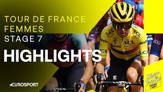 WHAT A CLIMB!  | Tour de France Femmes Stage 7 Highlights | Eurosport Cycling