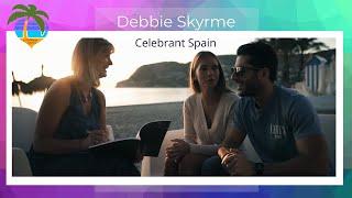 Meet Debbie Skyrme, Celebrant Spain. Award winning officiant of weddings, elopements & vow renewals