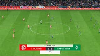 EA Sports FC 24 | FSV Mainz 05 vs SV Werder Bremen - MEWA Arena | Gameplay PS5