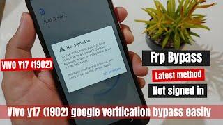 Vivo y17 frp bypass || vivo 1902 frp bypass