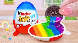 Mini Kinder Joy CuteSatisfying Miniature Rainbow Kinder Joy Cake Decorating IdeasSweet Baking