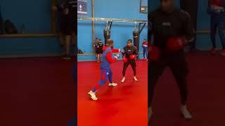 Technical sparring between Julio César La Cruz and Arlen López.