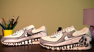 Custom Air Max 90's (SATISFING)| Lannwit Custom| Cartoon Edition