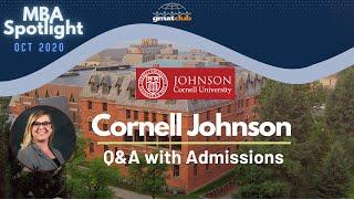 Cornell Johnson | MBA Spotlight Oct 2020 | Q&A with Johnson Admissions