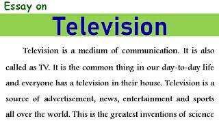 Television Essay in English 2021 Essay on Television / TV in English Advantages disadvantages of TV